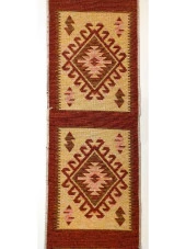 Başaran Tekstil Antik Kilimden Motosiklet, Elektrikli Bisiklet, Heybesi 2 Gözlü Kilim Çanta, turuncu - 3