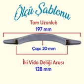 Dilara (128 MM-12.8 CM) Düz Mobilya Mutfak Dolabı Çekmece Dolap Kulpu Kulbu Krom Metal Kulpları thumbnail 2