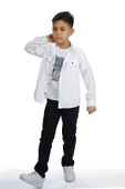 Gömlek , Pantolon , T-Shirt  3Parça Erkek Çocuk Takım MNK1754 thumbnail 3