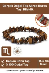 Unisex Akrep Burcu Enerjisini Yükselten Doğal Taş Bileklik Akrep Burçları Için Burç Taşı Bileklik - 1