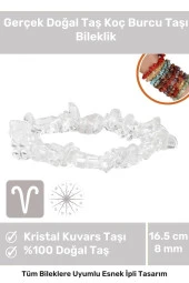 Unisex Koç Burcu Enerjisini Yükselten Doğal Taş Bileklik Koç Burçları Için Burç Taşı Bileklik - 1