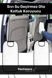 Premium 2 Adet Pvc Araç Kir Leke Örtüsü Koltuk Arkası Koruyucu Oto Çocuk Şeffaf Kılıfı - 2 Adet thumbnail 1