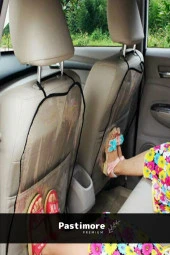 Premium 2 Adet Pvc Araç Kir Leke Örtüsü Koltuk Arkası Koruyucu Oto Çocuk Şeffaf Kılıfı - 2 Adet thumbnail 2
