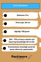 Deluxe Serisi Dayanıklı Yüksek Kalite Mini Gymball 20 cm Pembe Pilates Topu Şişirme Pompa - 3