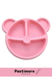 Premium Seri Dayanıklı 3 Parça Tavşan Figürlü Bebek Çocuk Çatal Kaşık Ve Mama Tabağı Seti - 1