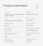 Torima S8 Taşınabilir 1080p Dijital Video Kayıt Fotoğraf Çocuk Kamerası 2.0 Inç IPS Ekran Pembe - 6