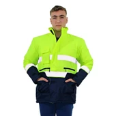 Persmont RUK13 Fosforlu Yeşil Reflektörlü Uzun Kaban  2XL thumbnail 1