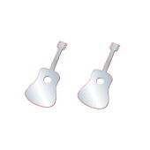 AYNALI DUVAR SÜSÜ (STİCKER) 2 ADET GİTAR ŞEKİLLİ 34X15X0,6CM - 2