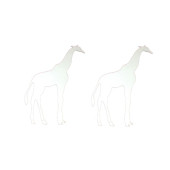 AYNALI DUVAR SÜSÜ (STİCKER) 2 ADET ZÜRAFA ŞEKİLLİ 20X14X0,6CM - 2