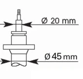 BMW E30 ASPART İNCE TİP ÖN AMORTİSÖR 31321133224 thumbnail 2