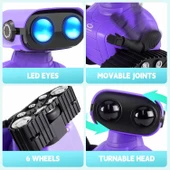 Playsheek Uzaktan Kumandalı Robot Oyuncak Şarj Edilebilir Emo Robot - Mor - 3