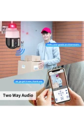 Gece Görüşlü Led Işıklı 360° Dönebilen Alarmlı Ip Wifi Dış Ortam Güvenlik Kamerası Polis ışıklı - 2