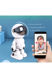 Robot Görünümlü Bebek Bakıcı Wifi Ip Güvenlik Kamerası Kablosuz Gece Görüşlü - 4