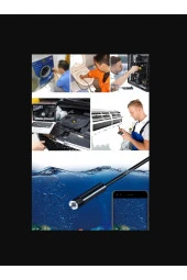 Yeni Nesil Su Geçirmez Endoskop Yılan Video Kamera Ledli 1 ,5 Metre 7 Mm Sert Kablo - 4