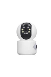 Kablosuz Çift Kameralı Biri Sabit Biri Hareketli Güvenlik Kamerası 2 Lens Gece Görüşlü - 2