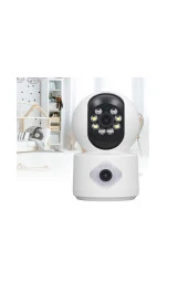 Kablosuz Çift Kameralı Biri Sabit Biri Hareketli Güvenlik Kamerası 2 Lens Gece Görüşlü - 5