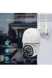 Yeni Nesil Dış Mekan Full Hd Kablosuz Su Geçirmez Hareket Sensörlü Gece Görüşlü Ip Kamera SD KARTLI - 4