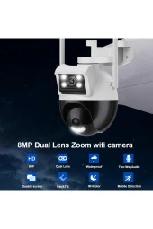 Çift Kameralı Su Geçirmez Yeni Nesil Dış Mekan Kamera Gece Görüşlü Nesne Takip Özellikli FULHD 1080P - 4