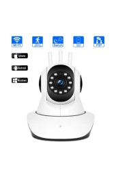 Kablosuz Wifi Ip Kamera 3 Antenli 1080P Full Hd 3 Mp Hareketli Gece Görüşlü Güvenlik Kamerası - 4