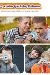 Doğum Günü Hediyesi Çocuklar İçin Dijital Fotoğraf Makinesi,5 Adet Oyunlu 4GB SD Kart Hediyeli - 3