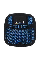 Yeni Nesil Işıklı Kablosuz Mini Klavye Tv Televizyon Ps3 Dokunmatik Pilli Touchpadli Klavye - 2