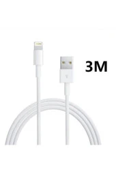 3 Metre Micro Typ-c Ligtning USB Şarj Kablosu. Tüm Android Ve İOS Cihazlara Uyumlu Şarj Kablosu thumbnail 1