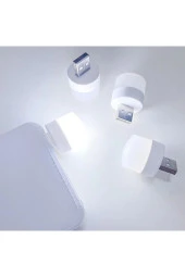 Mini USB Kamp ve Gece Lambası Yuvarlak LED Lamba 4 Adet - 2