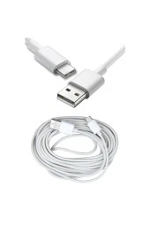 3 Metre Micro Typ-c Ligtning USB Şarj Kablosu. Tüm Android Ve İOS Cihazlara Uyumlu Şarj Kablosu - 3