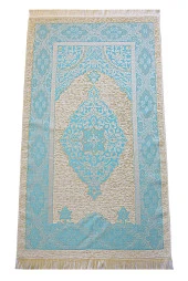 Almanca Mealli Medine Hatlı Kuranı Kerim ve Seccade Seti Mavi thumbnail 8