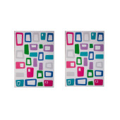 DUVAR SÜSÜ (STİCKER) 2 ADET RENKLİ KARELİ PVC 48X33X0,5CM - 2