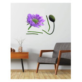 DUVAR SÜSÜ (STİCKER) 2 ADET MOR ÇİÇEKLİ ŞEFFAF FİLMLİ PVC 70X50X0,5CM - 4