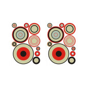 DUVAR SÜSÜ (STİCKER) 2 ADET GEOMETRİK HALKALI PVC 48X33X0,5CM - 2