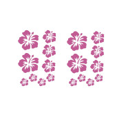 DUVAR SÜSÜ (STİCKER) 2 ADET PEMBE ÇİÇEKLİ ŞEFFAF FİLMLİ PVC 48X33X0,5CM - 2