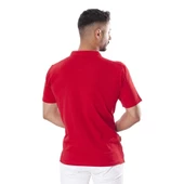 Persmont LT03Y Kırmızı Fermuarlı Biyeli Lakost Tişört  S thumbnail 2