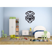 DUVAR SÜSÜ (STİCKER) 2 ADET SİYAH ÇİÇEKLİ ŞEFFAF FİLMLİ PVC 48X33X0,5CM - 3