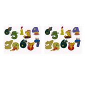 DUVAR SÜSÜ (STİCKER) 2 ADET RENKLİ RAKAMLI PVC 48X33X0,5CM - 2