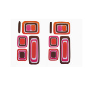 DUVAR SÜSÜ (STİCKER) 2 ADET KARELİ DESEN PVC 61X30X0,5CM - 2