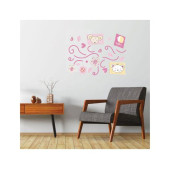 DUVAR SÜSÜ (STİCKER) 2 ADET ÇİÇEKLİ AĞAÇ DESENLİ PVC 70X50X0,5CM - 4
