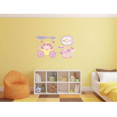 DUVAR SÜSÜ (STİCKER) 2 ADET PRENSES DESENLİ PVC 70X50X0,5CM - 3