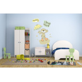 DUVAR SÜSÜ (STİCKER) 2 ADET ÇAMURLU AYI DESENLİ PVC 70X50X0,5CM - 1