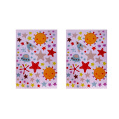 DUVAR SÜSÜ (STİCKER) 2 ADET UZAYLI DESENLİ PVC 70X50X0,5CM - 2