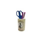 KALEMLİK MADAM DESENLİ SERAMİK OFİS GERECİ  7X7X11CM - 1