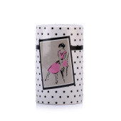 KALEMLİK PEMBE ELBİSELİ KADIN MODEL SERAMİK OFİS GERECİ 7X7X11CM - 3