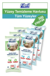 Fibril Yüzey Temizlik Havlusu Beyaz Sirkeli Sabun ve Temizlik Kokulu 6 X 50 (Toplam 300 Yaprak) - 1