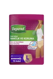 Depend Hasta Bezi Emici Külot Large Beden Büyük Boy 70 Adet 95-130 Cm - 1