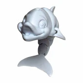 3D Hareketli Gülen Yunus Figürlü Oyuncak - Beyaz thumbnail 8