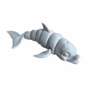 3D Hareketli Gülen Yunus Figürlü Oyuncak - Beyaz thumbnail 2