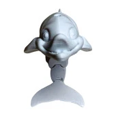 3D Hareketli Gülen Yunus Figürlü Oyuncak - Beyaz thumbnail 4