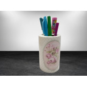 KALEMLİK BAHAR DESENLİ SERAMİK OFİS GERECİ 7X7X11CM - 3