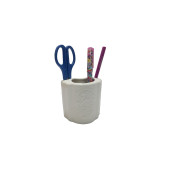 KALEMLİK ÇİÇEKLİ OVAL MODEL SERAMİK OFİS GERECİ  8X5X10CM - 1